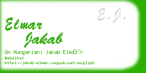 elmar jakab business card